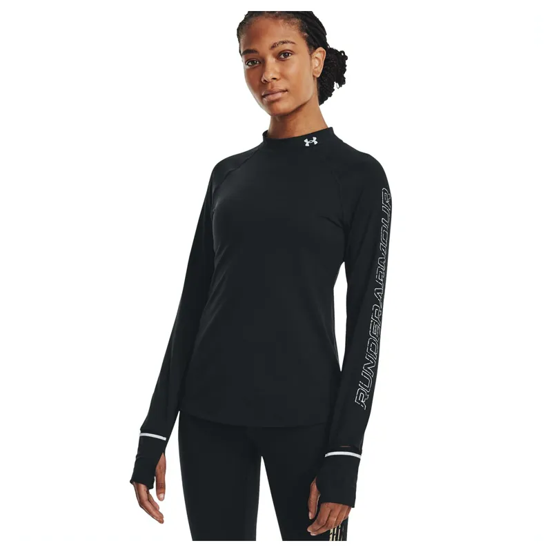 Under Armour Women s OutRun The Cold Long Sleeve Jersey Black